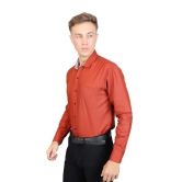 Supersquad Cotton Blend Regular Fit Full Sleeves Mens Formal Shirt - Orange ( Pack of 1 ) - None