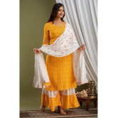 Lee Moda - Yellow Straight Rayon Womens Stitched Salwar Suit ( Pack of 1 ) - S