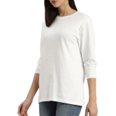 PPTHEFASHIONHUB - White Cotton Blend Loose Fit Womens T-Shirt ( Pack of 1 ) - None