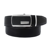 Zacharias - Black Leather Mens Casual Belt ( Pack of 1 ) - None