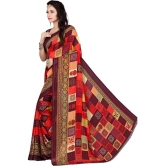 LEELAVATI - Red Georgette Saree With Blouse Piece ( Pack of 1 ) - Red