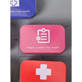 Market99 Pill Box Organizer Set of 6 - Multi Tin Glossy Finish