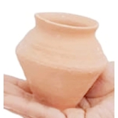 Mii Art Mitti Ka Kalash in Diwali (Material-Soil)(Size-10 Cm,Medium) 2pcs 2 Kalash Use in Diwali & Karvachoth for Puja.