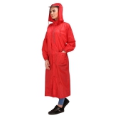 Goodluck Nylon Long Raincoat - Red - L