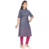 Aarika Blue Cotton Girls Kurti ( Pack of 1 ) - None