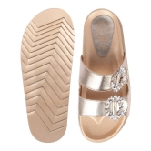 Shoetopia Gold Womens Flats - None