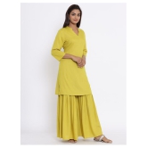 miravan Rayon Kurti With Sharara And Gharara - Stitched Suit - S