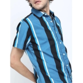 Ketch 100% Cotton Regular Fit Striped Half Sleeves Mens Casual Shirt - Blue ( Pack of 1 ) - None