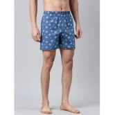 Joven Blue Cotton Mens Boxer- ( Pack of 2 ) - None