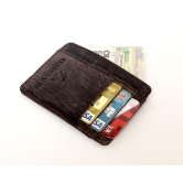 Leaderachi Genuine Vintage Hunter Leather Credit Card Wallet for Unisex..