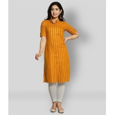 Glorious - Yellow Rayon Women's Straight Kurti ( Pack of 1 ) - XXL