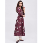 Tissu - Maroon Rayon Women''s Flared Kurti ( Pack of 1 ) - None