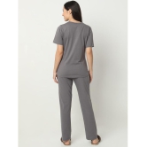 Smarty Pants Grey Cotton Womens Nightwear Nightsuit Sets ( Pack of 1 ) - None