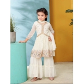 Aarika Cream Georgette Girls Kurta and Sharara Set ( Pack of 1 ) - None