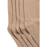 Texlon - Beige Cotton Women's Mid Length Socks ( Pack of 5 ) - None