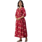 PALANI-HUB Women Maternity/Nursing Nighty  (Maroon)