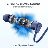 boAt Rockerz Trinity | Wireless Neckband Earphones with Crystal Bionic Sound powered by HiFi®? DSP, 10mm Drivers, Upto 150 Hours Playback, ASAP™? Charge, ENx™? Technology Just Blue