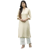 Juniper - Off White Rayon Flex Womens Straight Kurti ( Pack of 1 ) - None