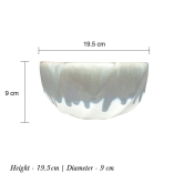 Ceramic Dining Studio Collection Milky White Vibrant Glazed Shades Large Ceramic 1250ML Serving Bowl