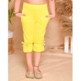 Kids Cave - Yellow Cotton Girls Capris ( Pack of 1 ) - None