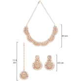 Sukkhi Rose Gold Alloy Necklace Set ( Pack of 1 ) - Rose Gold