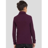 YHA - Purple Woollen Blend Boys Pullover Sweaters ( Pack of 1 ) - None