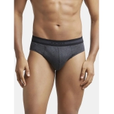 Jockey 1010 Men Super Combed Cotton Solid Brief with Stay Fresh Treatment - Black Melange - None