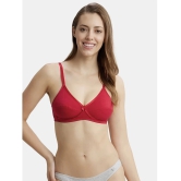 Jockey 1242 Wirefree Non Padded Super Combed Cotton Elastane Cross Over Everyday Bra - Red Love - None