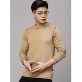 Rigo Polyester Slim Fit Self Design Full Sleeves Mens T-Shirt - Beige ( Pack of 1 ) - None