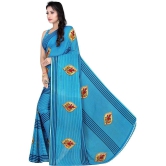 LEELAVATI - Light Blue Georgette Saree With Blouse Piece ( Pack of 1 ) - Light Blue