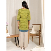 Janasya Green Cotton Maternity Tunics Single - 2XL