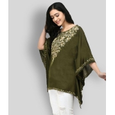 SAAKAA - Green Rayon Women's Kaftan ( Pack of 1 ) - S