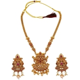 gilher - Golden Alloy Necklace Set ( Pack of 1 ) - Golden