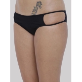 BASIICS By La Intimo - Black BCPBK03 Polyester Solid Womens Hipster ( Pack of 1 ) - None