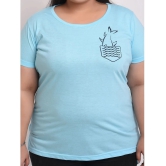 Neo Garments - Turquoise Cotton Regular Fit Womens T-Shirt ( Pack of 1 ) - 5XL