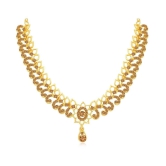 Sukkhi Alloy Golden Traditional Necklaces Set Choker - Golden