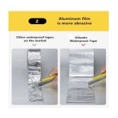 Leakage Repair Waterproof Tape for Pipe Leakage Roof Water Leakage Solution Alum - Silver Single Sided Duct Tape ( Pack of 1 ) - Silver