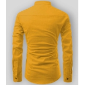 Life Roads - Yellow Cotton Mens Shirt Style Kurta ( Pack of 1 ) - None