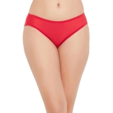 Clovia Pack of 1 Lace Solid Womens Bikini ( Red ) - None