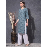 Mamoose Rayon Self Design Straight Womens Kurti - Blue ( Pack of 1 ) - None