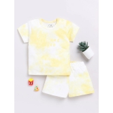 Yellow Tie and Dye Half Sleeve Co-ord Set-5-6 y