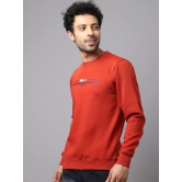 Rodamo Men Rust Round Neck Sweatshirts