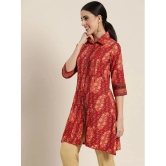 Juniper - Red Rayon Womens A-line Kurti ( Pack of 1 ) - None