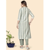 Vbuyz - Green Cotton Blend Womens Straight Kurti ( Pack of 1 ) - None