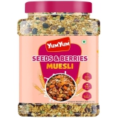 Yum Yum Seeds & Berries Muesli 750g | Whole Grain, Raisins, Cranberries, Watermelon Seeds, Pumpkin Seeds | High Source of Protein | Instant Breakfast Cereal | High in Fiber | Source of Calci