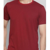 GENTINO - Maroon Cotton Blend Regular Fit Men's T-Shirt ( Pack of 1 ) - None