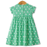 Juscubs Green Cotton Baby Girl Dress ( Pack of 1 ) - None