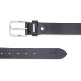 Red Tape Formal Black Leather Belt For Men | Textured Leather Belt | Classic and Durable