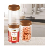 Milton Stack IT 2300 Plastic Storage Jar, 1 Piece, 2.19 Litres, Brown | Air Tight | Storage Jar | Kitchen Organiser | BPA Free | Stackable | Modular | Food Grade | Multipurpose Jar - Brown