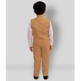 Fourfolds - Yellow Cotton Blend Boy's Shirt & Pants ( Pack of 1 ) - None